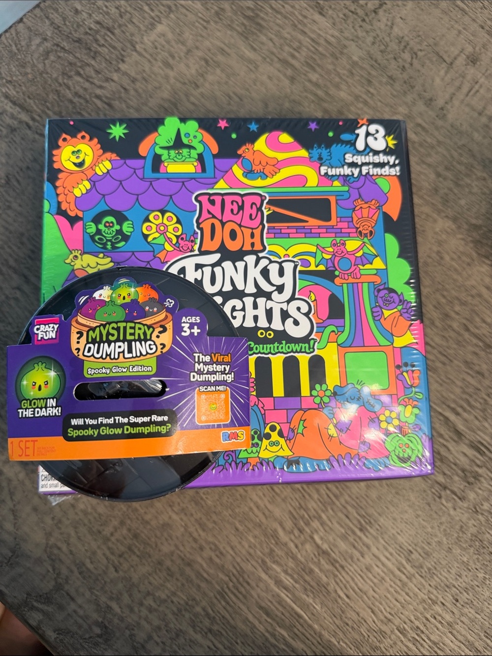 Needoh Funky Frights Squishy Halloween RMS Crazy Fun Spooky Glow Dumpling Bundle - Picture 4 of 5